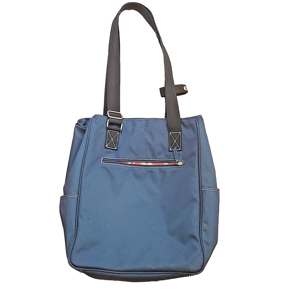 MaggieMather Tennis Tote Bag Blue Pink Zebra Animal Print VGUC MM - Picture 4 of 15